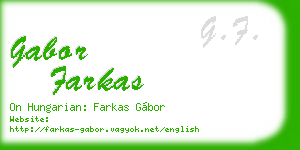 gabor farkas business card