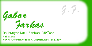 gabor farkas business card